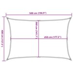 vidaXL Voile d'ombrage 160 g/m² Anthracite 4x5 m PEHD