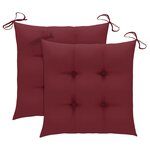 vidaXL Chaises de jardin avec coussins lot de 2 Acacia solide et acier