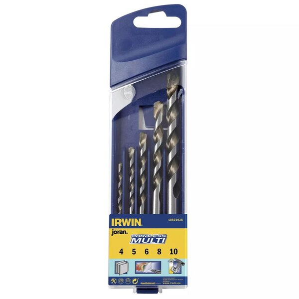Set de 5 forets sans fil 4/5/6/8/10 mm de irwin 10501938