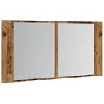 vidaXL Armoire à miroir LED vieux bois 90x12x45 cm bois d'ingénierie