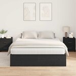 vidaXL Cadre de lit avec rangement Chêne noir 140 x 200 cm