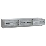 vidaXL Meuble TV Sonoma gris 147 x 34 5 x 27 cm Bois d'ingénierie