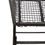 vidaXL Ensemble à manger de jardin 9Pièces noir poly rotin verre