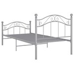 vidaXL Cadre de lit sans matelas gris métal 90x200 cm