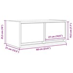 vidaXL Meuble TV chêne artisanal 60x31x25 5 cm bois d'ingénierie