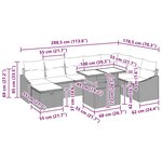 vidaXL Ensemble de canapé de jardin 9 Pièces Gris polyrotin