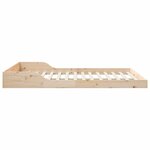 vidaXL Cadre de lit Marron 160 x 220 cm Bois massif en pin