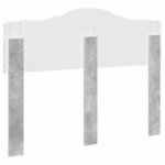 vidaXL Tête de lit Gris béton 135 cm Bois d'ingénierie
