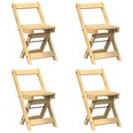vidaXL Chaises à manger pliables lot de 4 Corona bois massif de pin