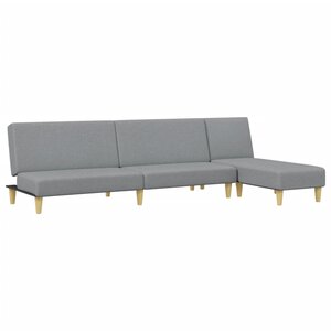 vidaXL Ensemble de canapés 2 Pièces gris clair tissu