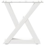 vidaXL Pieds de table basse 2 pièces Blanc 30 x (30-31 3) cm Acier