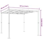 vidaXL Tonnelle de jardin anthracite 3x3 m aluminium
