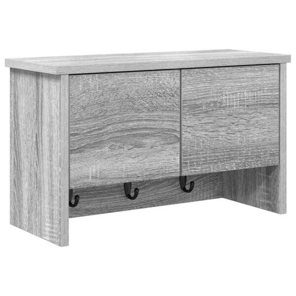 vidaXL Porte-manteau mural avec étagère Sonoma gris 50 x 20 x 30 cm
