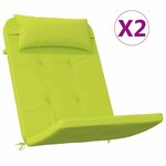 vidaXL Coussin de chaise 2 Pièces Vert vif 58 x 77 x 4.5 cm Tissu Oxford