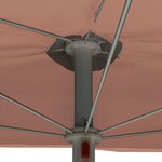 vidaXL Demi-parasol de jardin avec mât 180x90 cm terre cuite