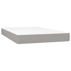 vidaXL Matelas de lit à ressorts ensachés fermeté moyenne Gris clair 120x200x20 cm