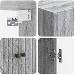 vidaXL Armoire Murale Sonoma gris 66 x 34 5 x 90 cm Bois d'ingénierie