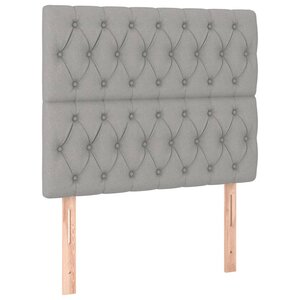 vidaXL Tête de lit Gris clair 90x7x118/128 cm Tissu