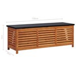 vidaXL Boîte de rangement de jardin 150x50x55 cm Eucalyptus solide