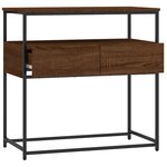 vidaXL Table console chêne marron 75x40x75 cm bois d'ingénierie
