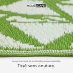 Tapis extérieur terrasse réversible - Tapis de jardin imperméable et résistant UV - Zena - Vert - 150x240 cm - HOMESCAPES
