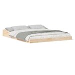 vidaXL Cadre de lit Marron 150 x 200 cm Bois massif en pin