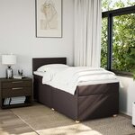 vidaXL Sommier à lattes de lit avec matelas Marron foncé 90x200 cm