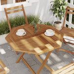 vidaXL Dessus de table 80x80x2 5 cm octogonal bois de teck massif