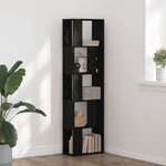 vidaXL Étagère Chêne noir 45 x 23.5 x 162.5 cm Bois d'ingénierie