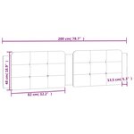 vidaXL Coussin de tête de lit noir 200 cm similicuir