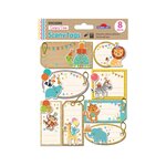 8 étiquettes autocollantes cadeaux - Animaux et anniversaire - Paillettes