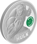 Pièce de monnaie en Argent 2 Dollars g 31.1 (1 oz) Millésime 2024 Marvel Niue INCREDIBLE HULK