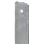 vidaXL Piquets de clôture 2 Pièces Argenté 8x6x60 cm Acier galvanisé