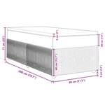 vidaXL Sommier à lattes de lit avec matelas Gris foncé 80x200 cm Tissu