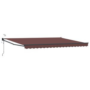 vidaXL Auvent rétractable électrique Marron 5 x 3 m