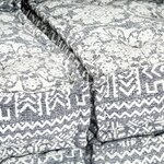 vidaXL Pouf modulaire à 2 places Gris clair Tissu