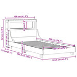 vidaXL Cadre de lit sans matelas cire marron 100x200cm bois pin massif