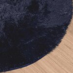 vidaXL Tapis shaggy à poils longs NAVARRA bleu marine 200x200 cm