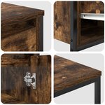 vidaXL Ensemble de mobilier de salle de bain 2 Pièces Chêne fumé et noir