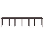Table de Jardin vidaXL Marron 350x100x73 cm Poly Rattan