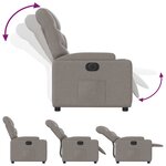 vidaXL Fauteuil inclinable électrique Taupe Tissu