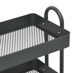 vidaXL Chariot à 3 niveaux Anthracite 43x34x79 cm Acier
