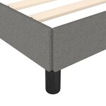 vidaXL Cadre de lit sans matelas gris foncé 140x190 cm tissu