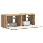 vidaXL Meuble TV mural 2 Pièces Chêne artisan 60 x 31 x 29.5 cm