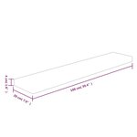 vidaXL Panneau d'étagère 100x20x4 cm Bois de chêne massif non traité