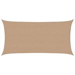 vidaXL Voile d'ombrage 160 g/m² Taupe 4x7 m PEHD