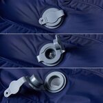 vidaXL Matelas de camping autogonflant oreiller 1 personne bleu marine