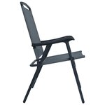 vidaXL Chaises de jardin pliables lot de 2 Textilène Gris