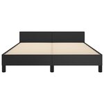 vidaXL Cadre de lit avec tête de lit Noir 140x190 cm Similicuir