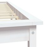 vidaXL Cadre de lit blanc 140x200 cm bois de pin massif